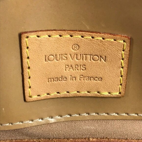 LOUIS VUITTON MonogramVernis Lead PM Tote Bag Hand Bag Noisette Beige - Picture 8 of 14